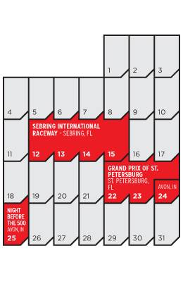 Dalton Kellett Racing Schedule - MAR 2013